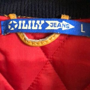 OILILY bomber style/varsity style jacket.